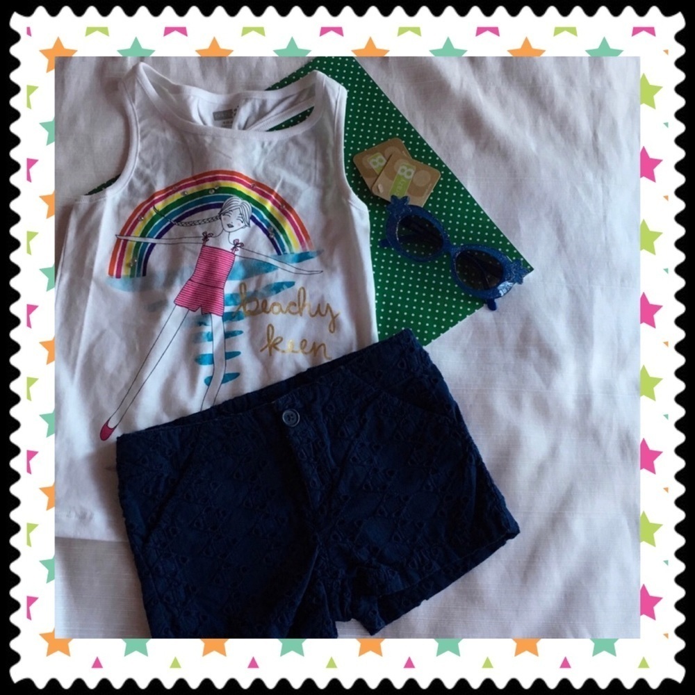 CRAZY 8 gorgeous Set girls size S 5 blue and white ..